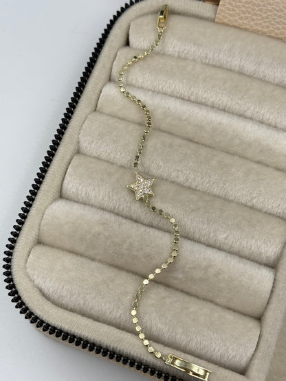 AVENA YILDIZ DETAYLI EZME GOLD BİLEKLİK