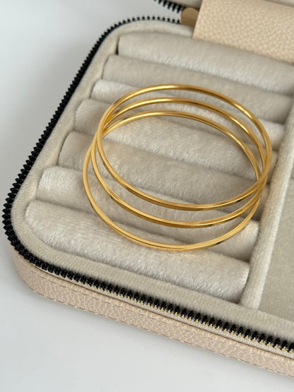 İTHAL 3LÜ GOLD AJDA BİLEZİK (6.5cm)