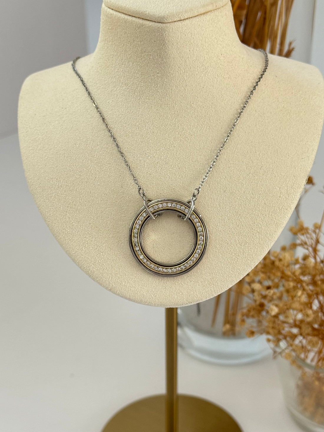 İTHAL MARKA MODEL HALKA DETAYLI KOLYE