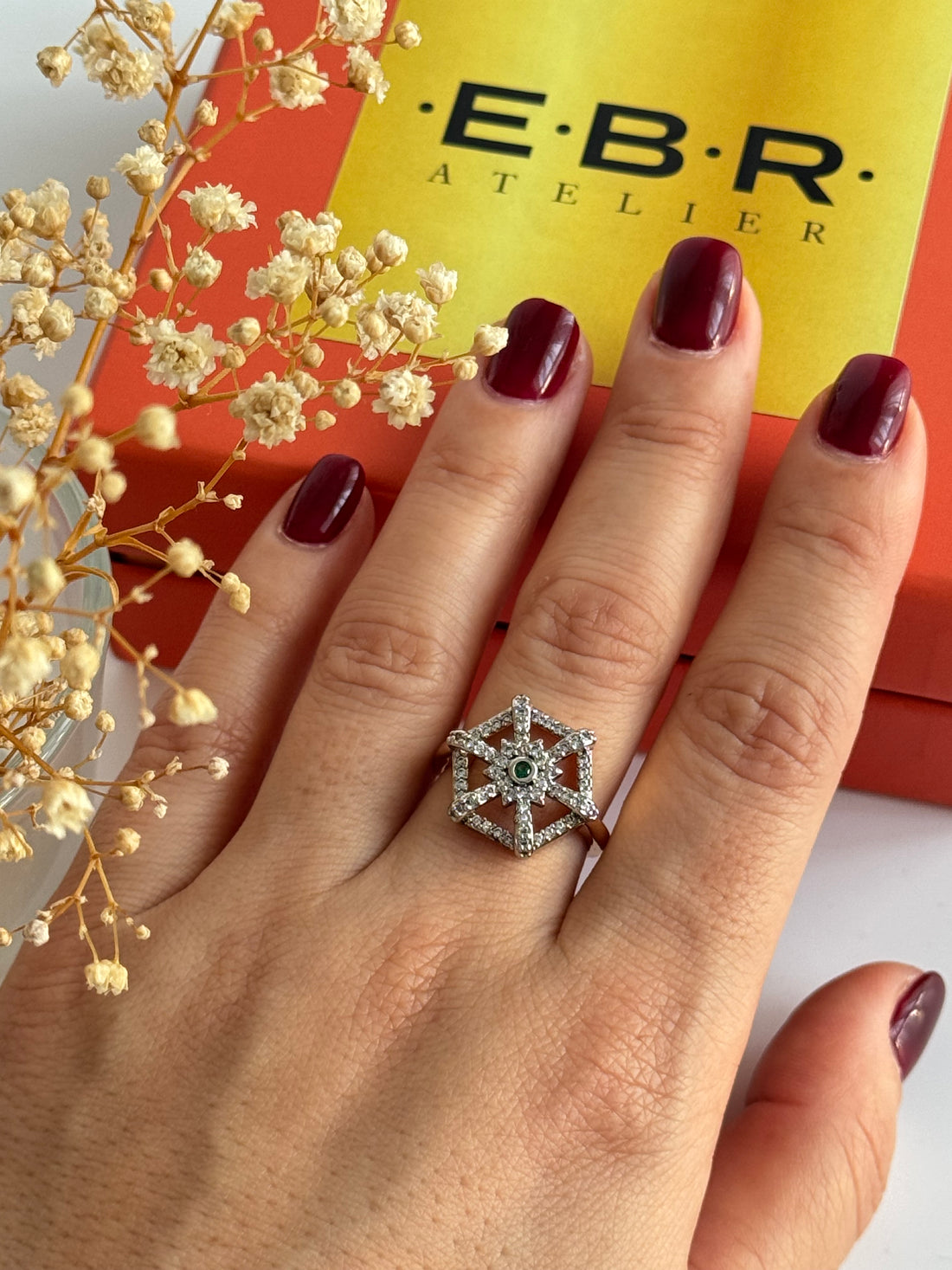 İTHAL TAŞLI GOLD AYARLANABİLİR YÜZÜK