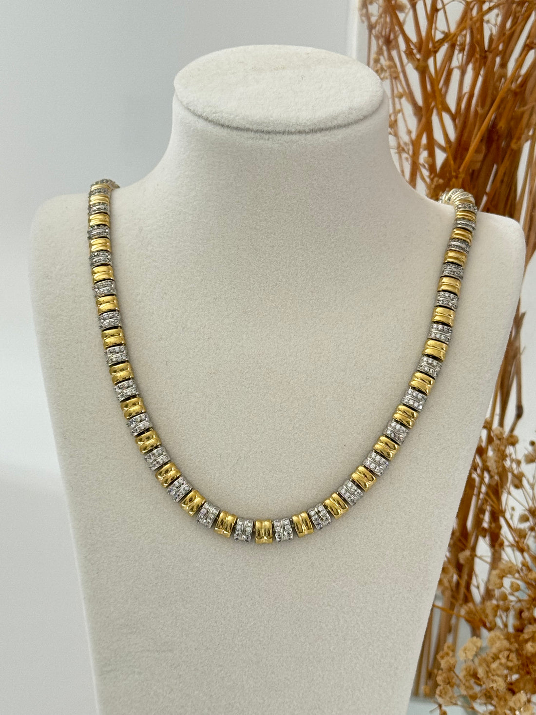 İTHAL SARMAL ÇİFT RENK KOLYE