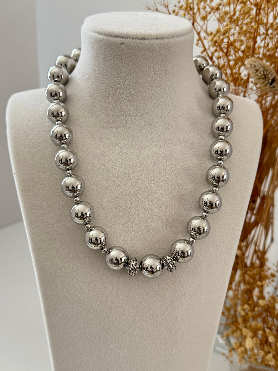 İTHAL KAPLAMA SİLVER TOP KOLYE