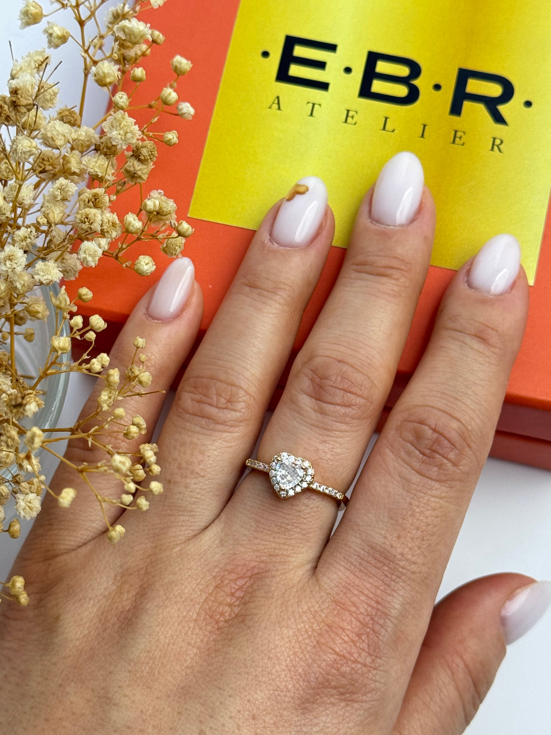 İTHAL KALP DETAYLI GOLD AYARLANABİLİR YÜZÜK