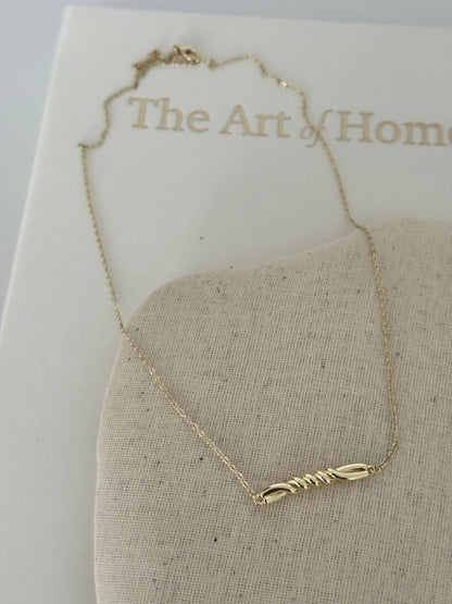 ANAİS BURGU DETAYLI GOLD KOLYE