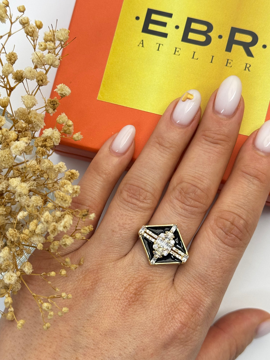 İTHAL SİYAH MİNELİ AYARLANABİLİR YÜZÜK