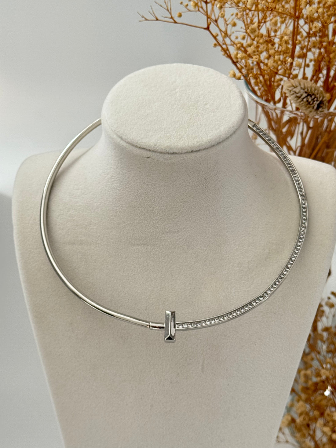 MARKA MODEL SİLVER CHOKER KOLYE