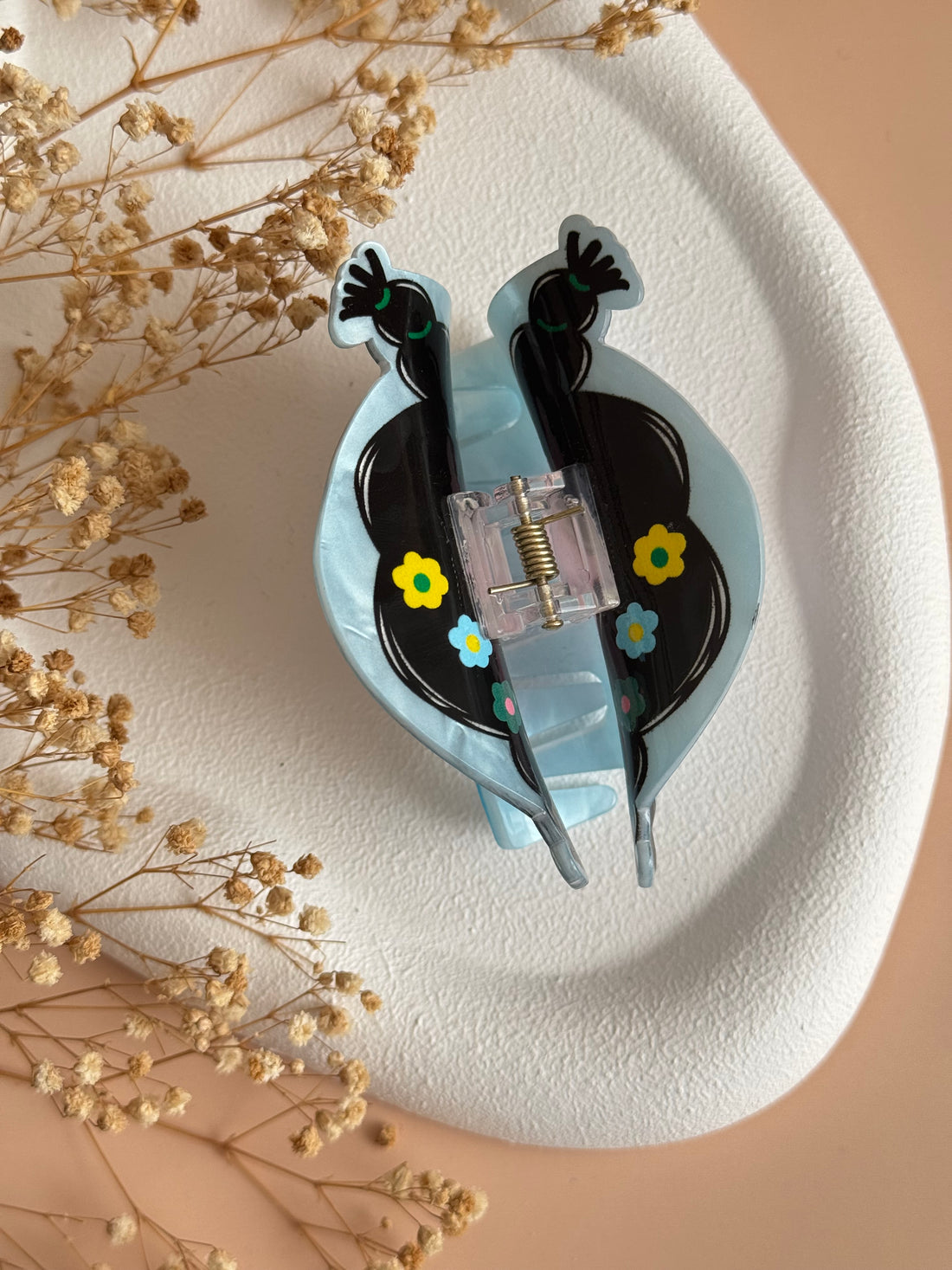 İTHAL KIZ BEBEK DESENLİ KEMİK MANDAL TOKA