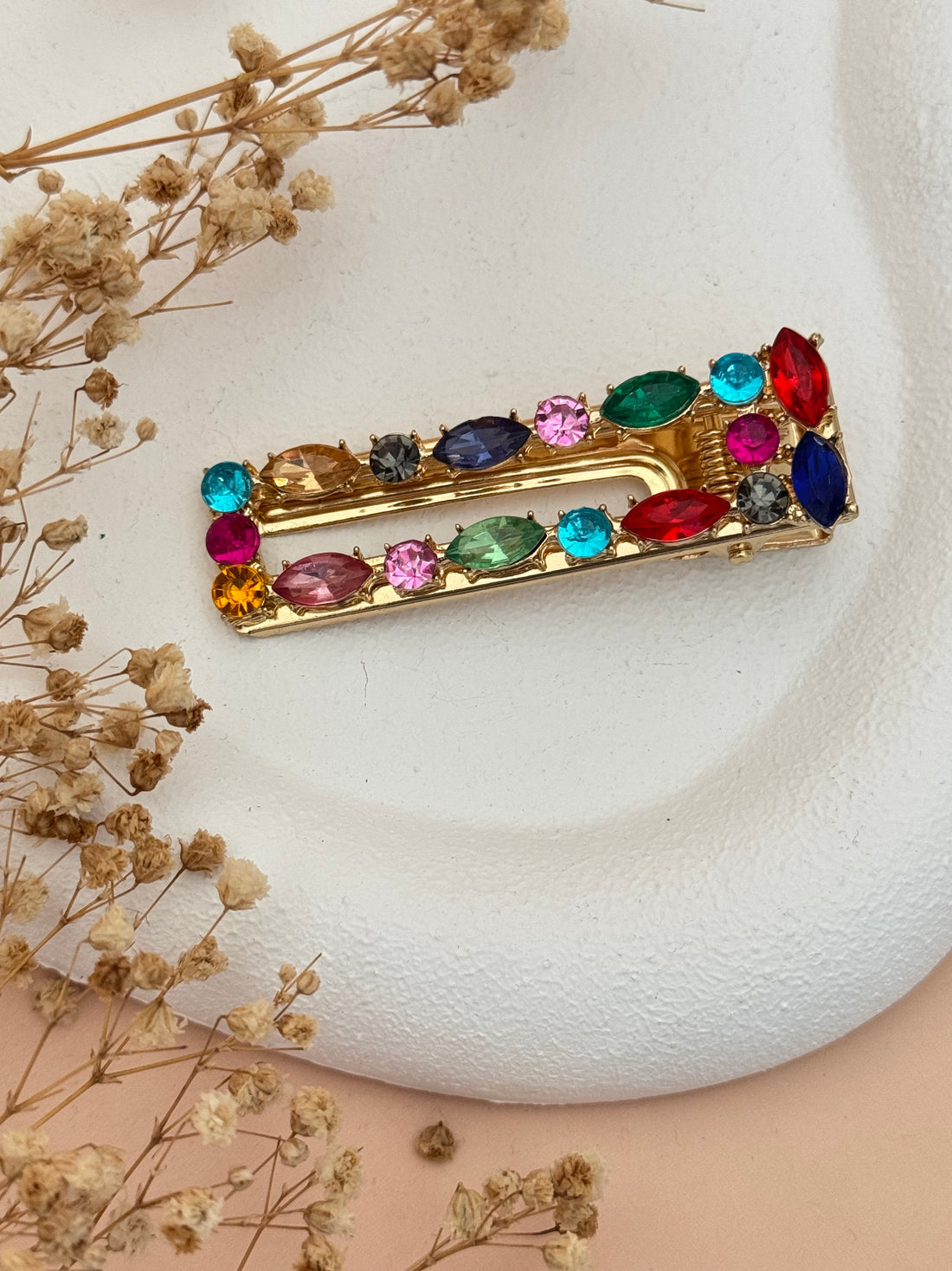 İTHAL RENKLİ TAŞLI METAL KISKAÇ TOKA