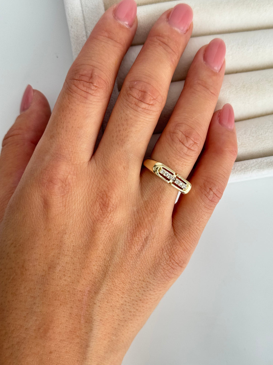 İTHAL DETAYLI AYARLANABİLİR GOLD YÜZÜK