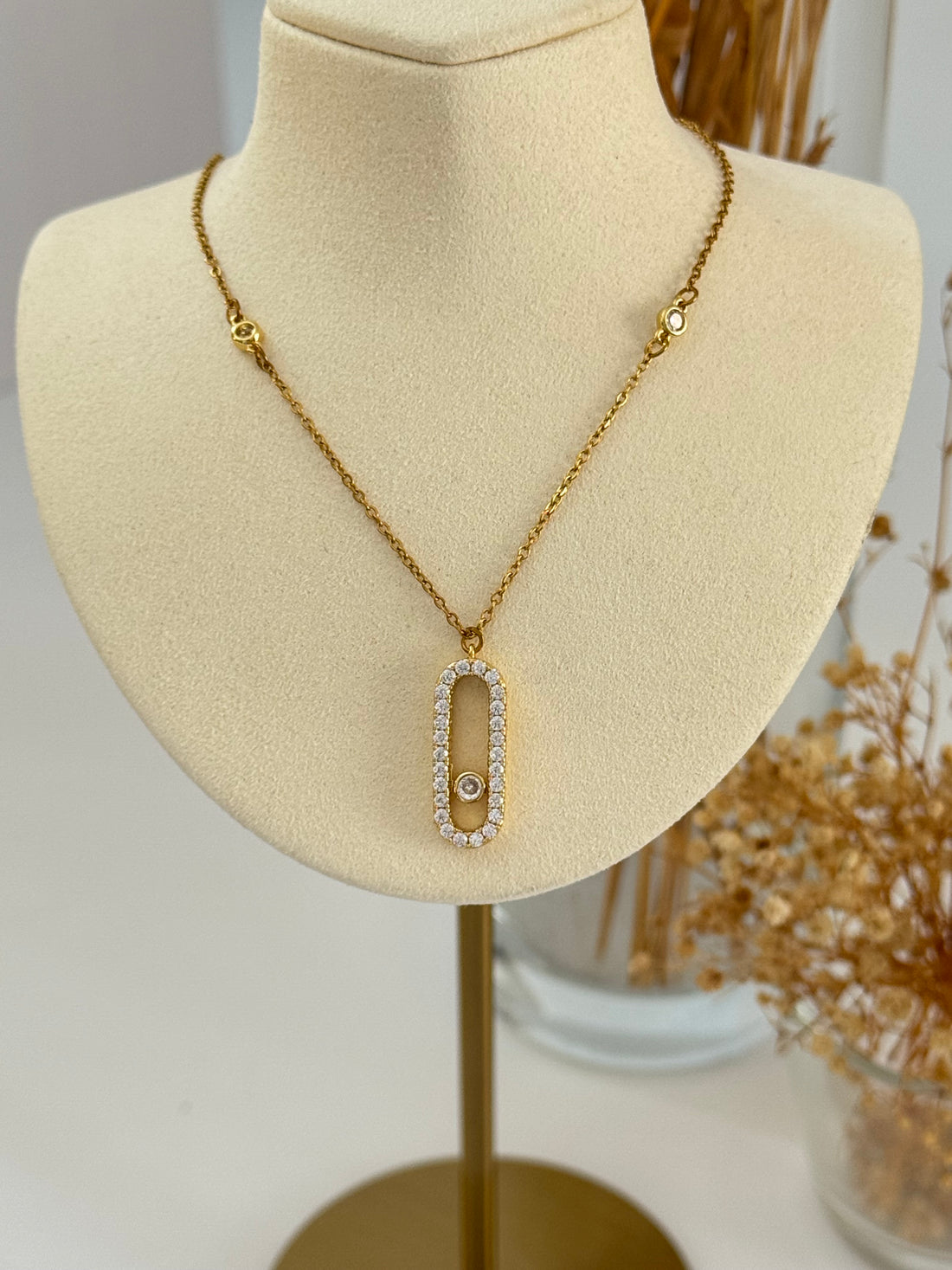 İTHAL MARKA MODEL GOLD ÇELİK KOLYE