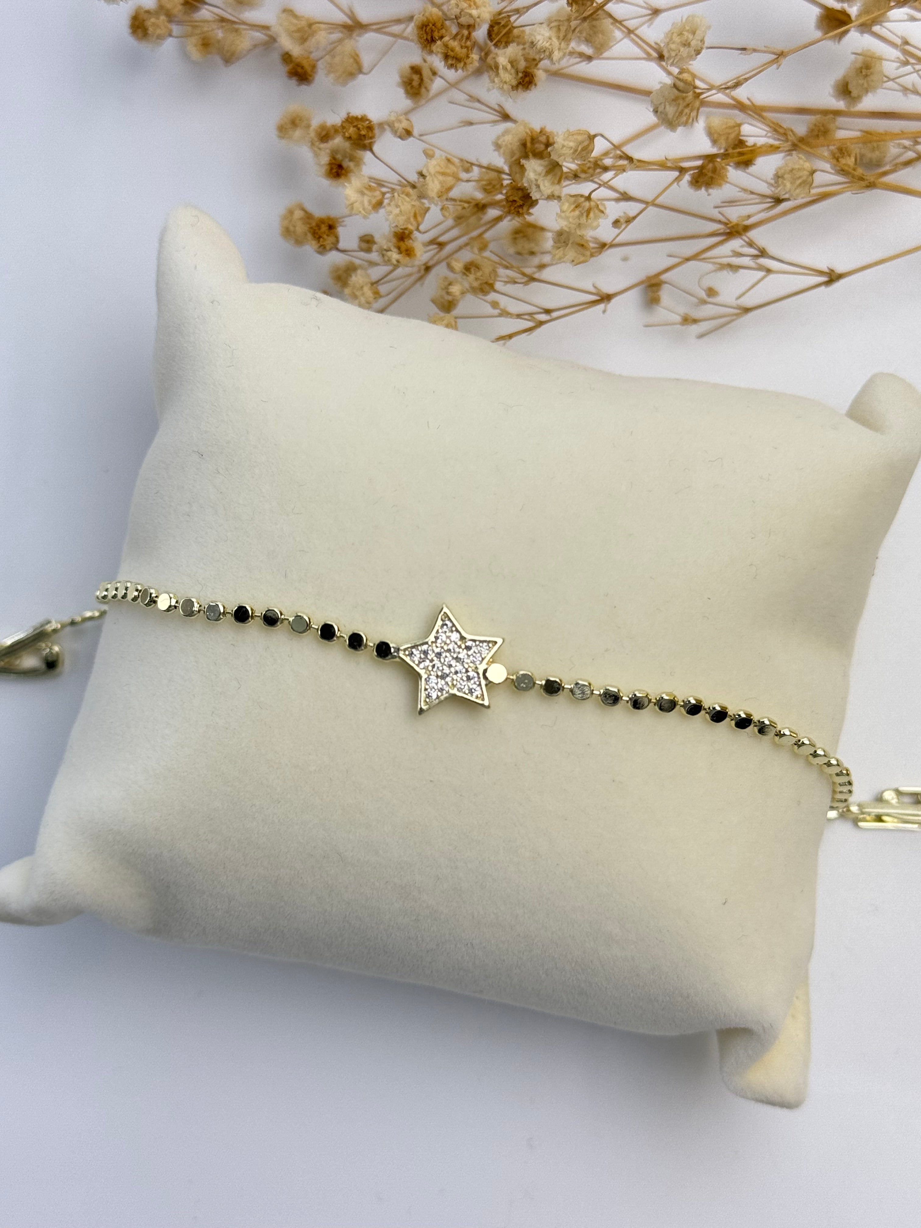 AVENA YILDIZ DETAYLI EZME GOLD BİLEKLİK