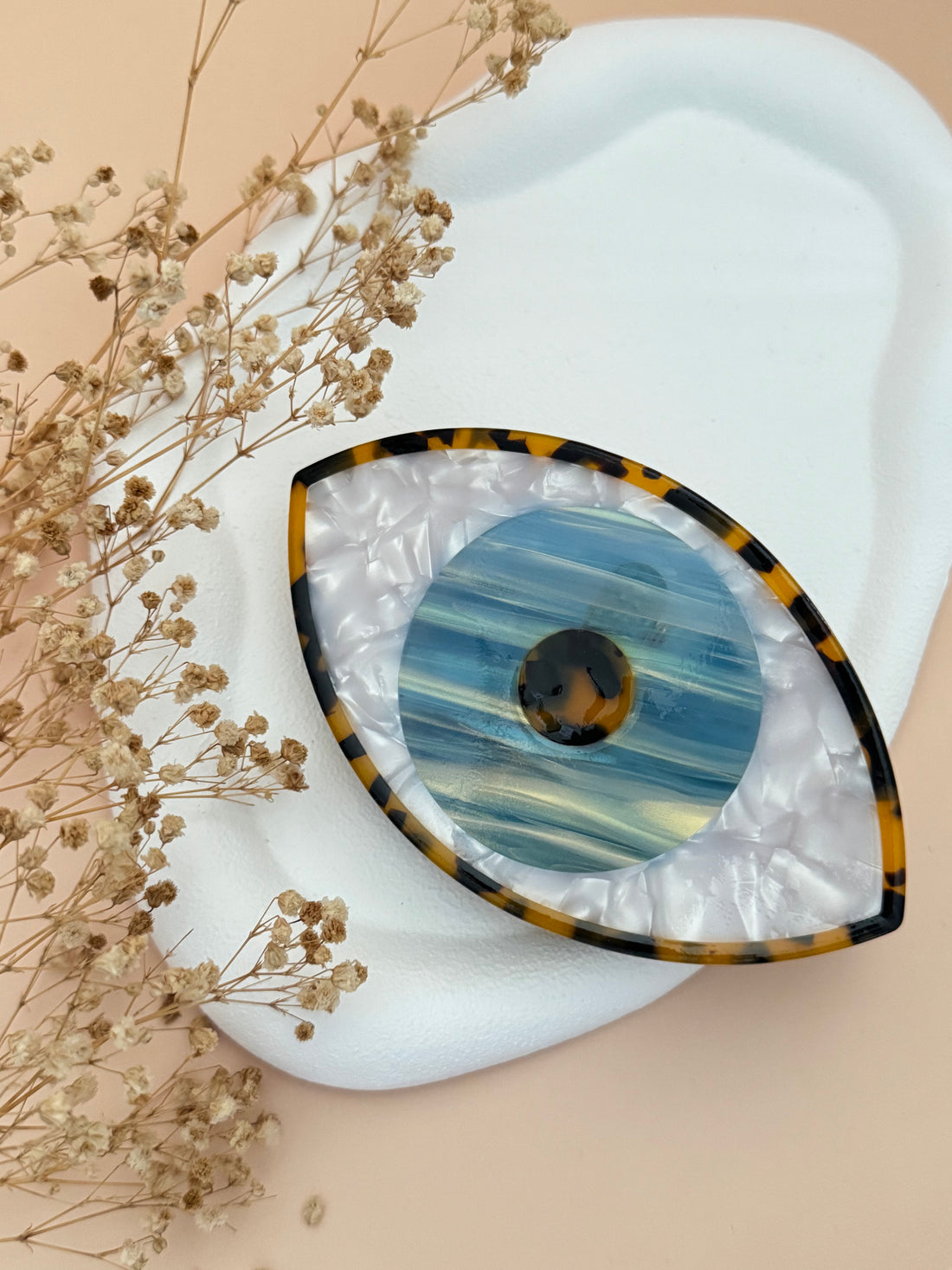 İTHAL BÜYÜK BOY LEOPARLI GÖZ KEMİK MANDAL TOKA