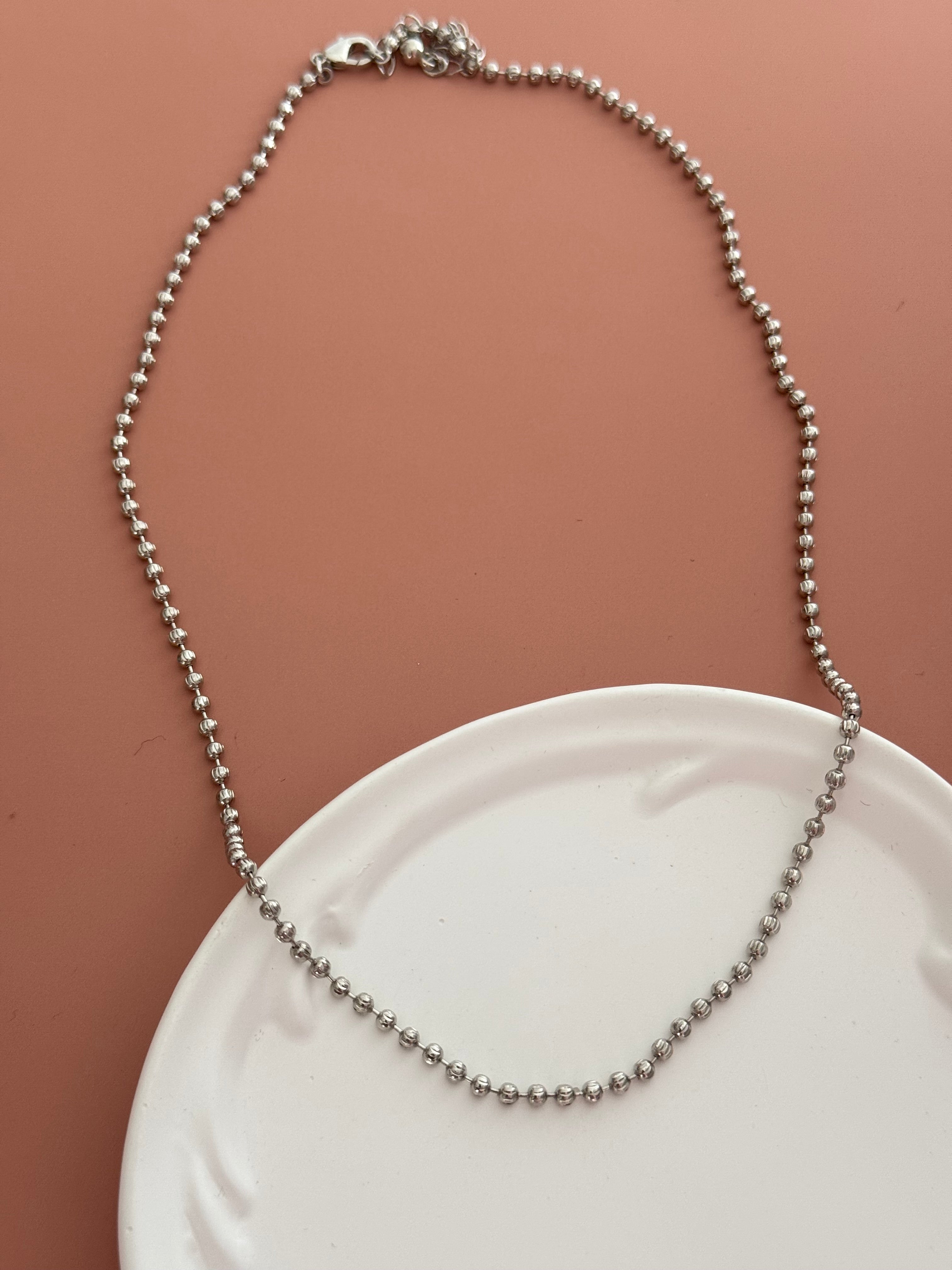 ASHA İTHAL DORİKA SİLVER ÇELİK KOLYE