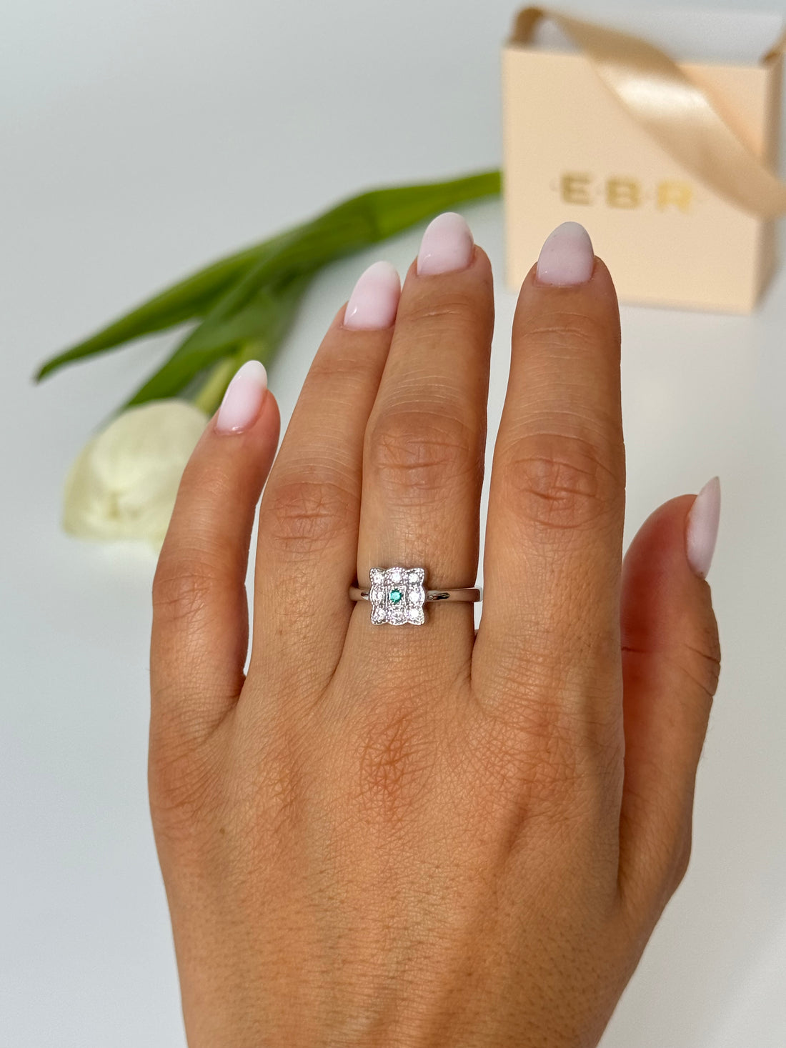 İTHAL YEŞİL TAŞLI VİNTAGE SİLVER AYARLANABİLİR YÜZÜK