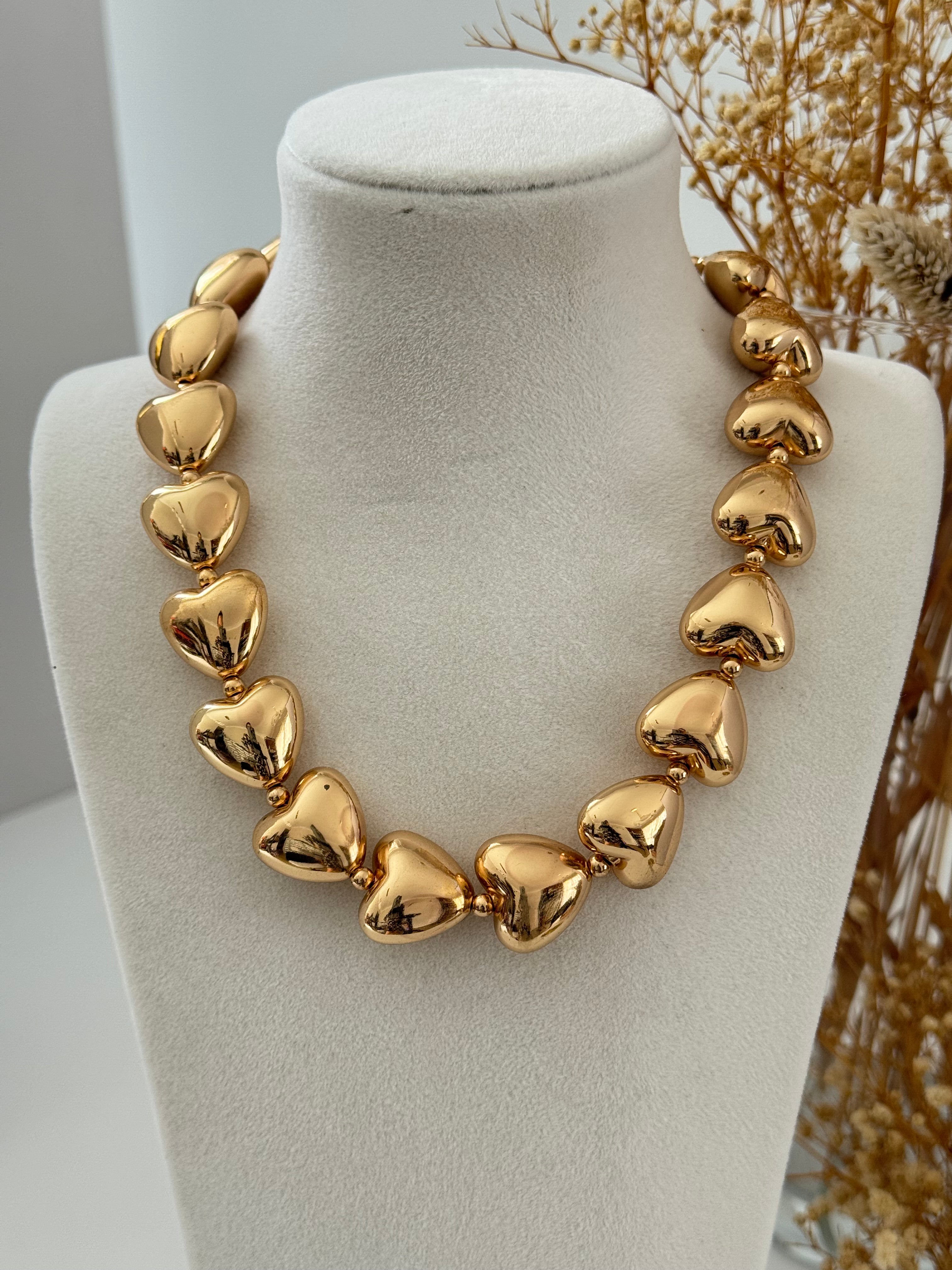 İTHAL KAPLAMA ROSE GOLD KALP KOLYE