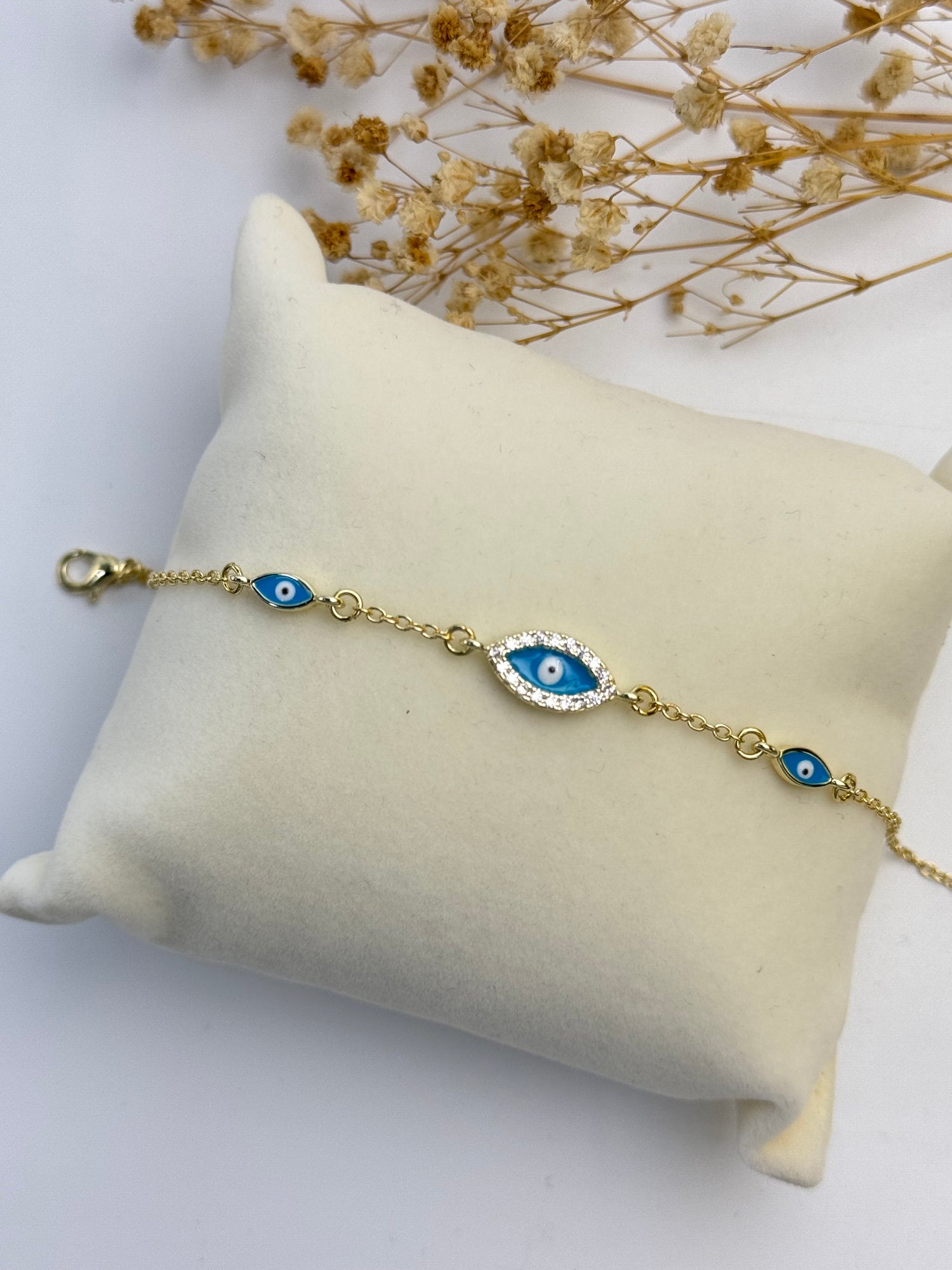 NERA NAZAR BONCUK DETAYLI GOLD BİLEKLİK