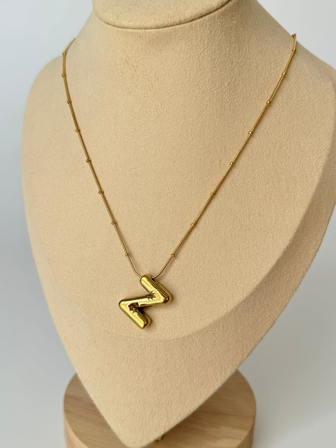 İthal Balon Z Harf Gold Kolye