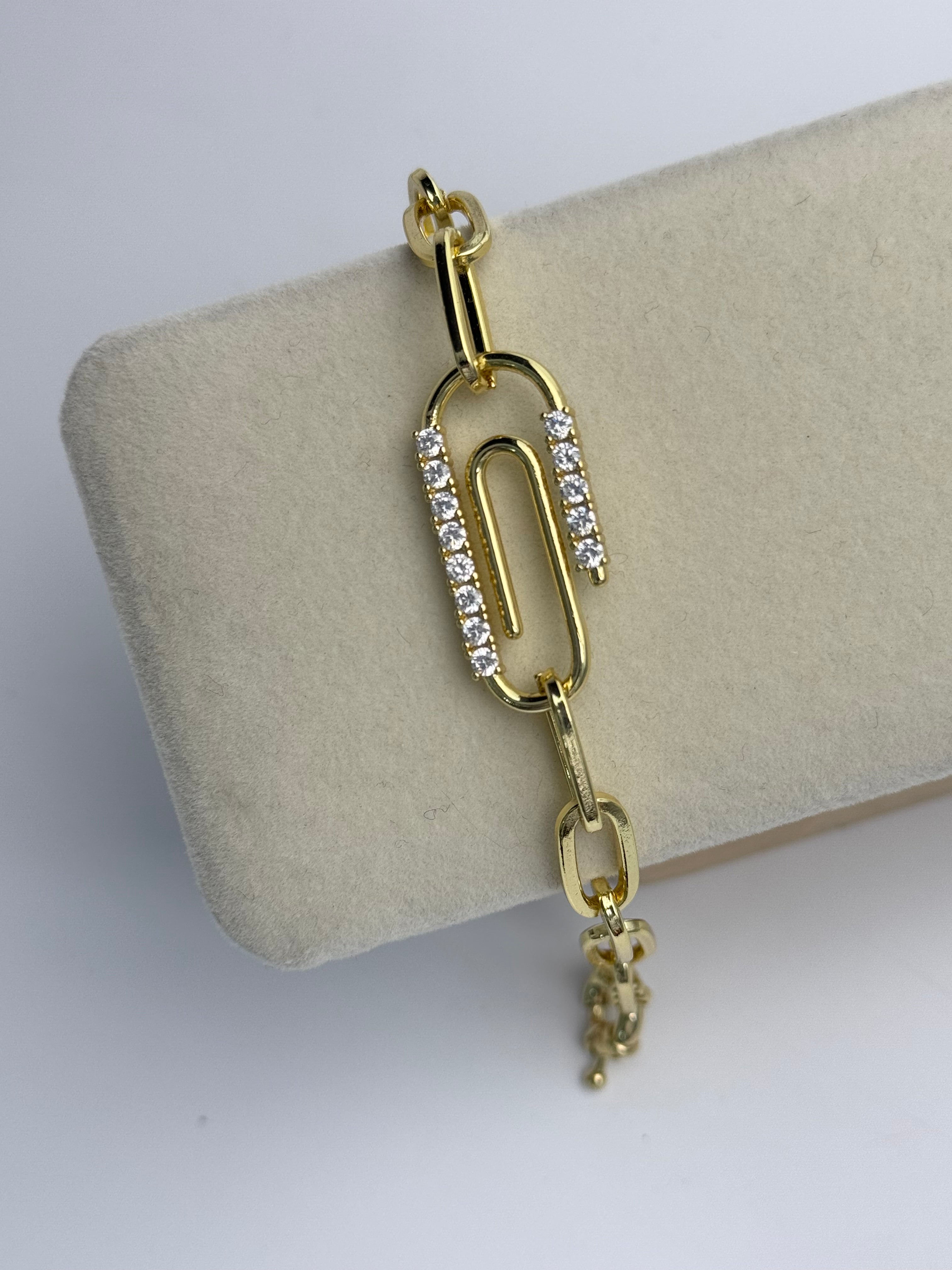 İTHAL ATAÇ DETAYLI GOLD BİLEKLİK