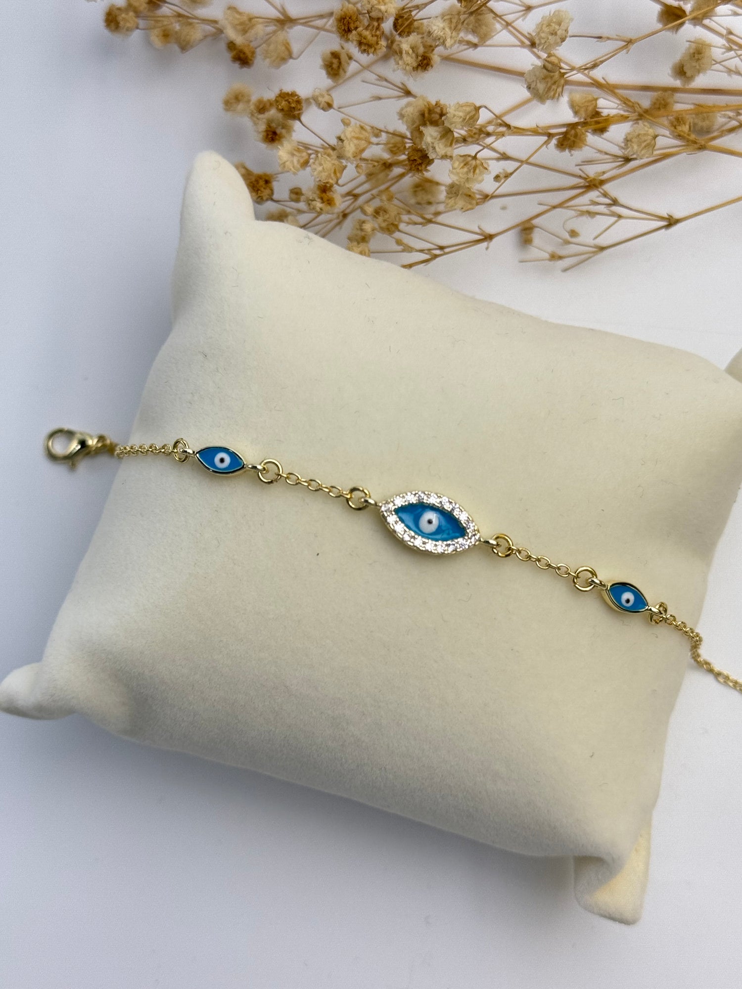 NERA NAZAR BONCUK DETAYLI GOLD BİLEKLİK