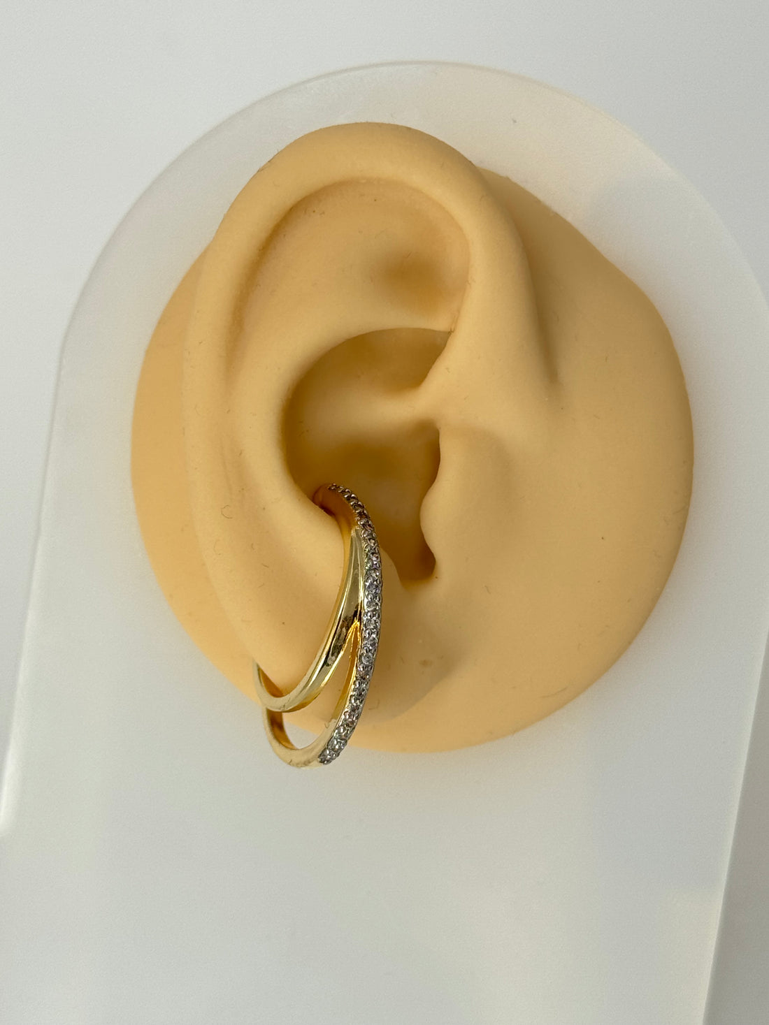 ROHA TAŞ DETAYLI GOLD KIKIRDAK KÜPE EARCUFF