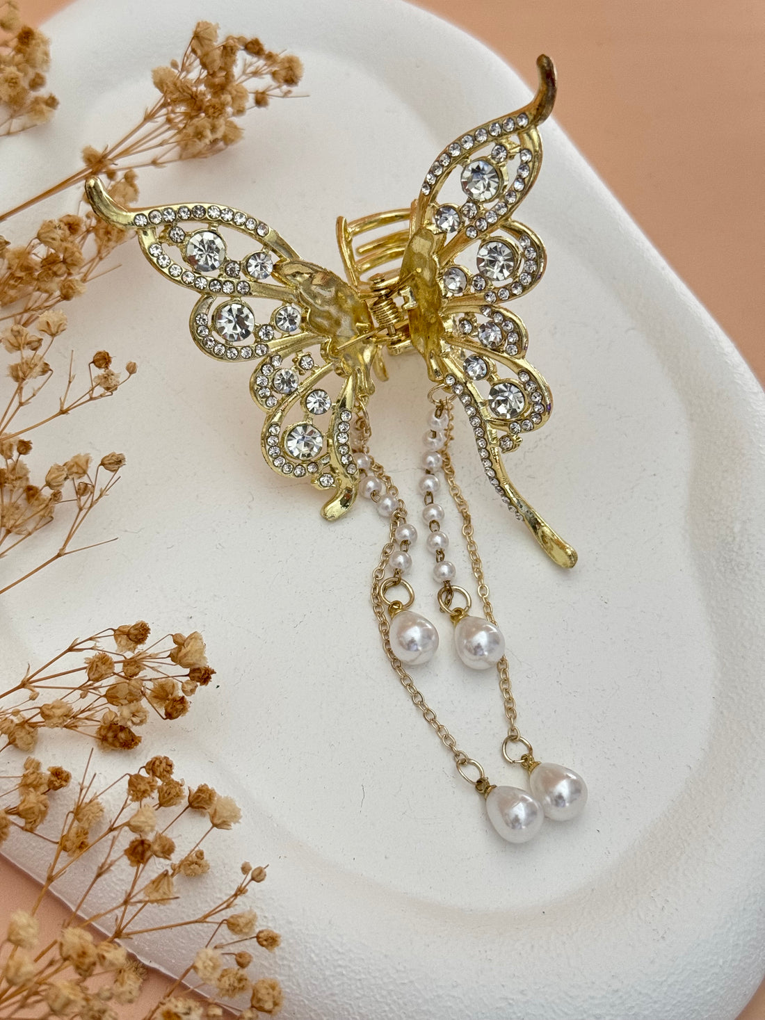 İTHAL KELEBEK MODELLİ GOLD METAL MANDAL TOKA