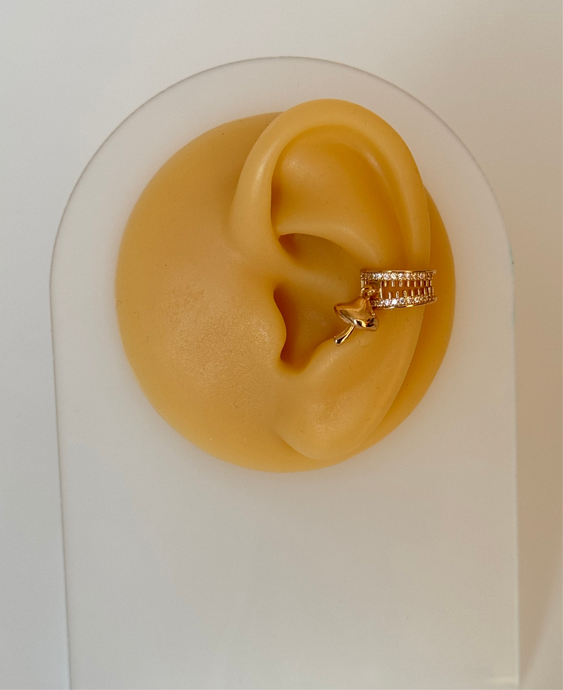 İTHAL MANTAR DETAYLI GOLD KIKIRDAK KÜPE EARCUFF