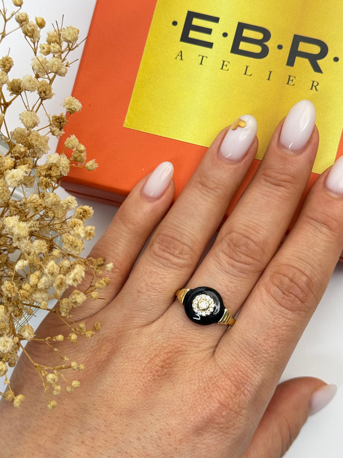 İTHAL SİYAH MİNELİ AYARLANABİLİR YÜZÜK