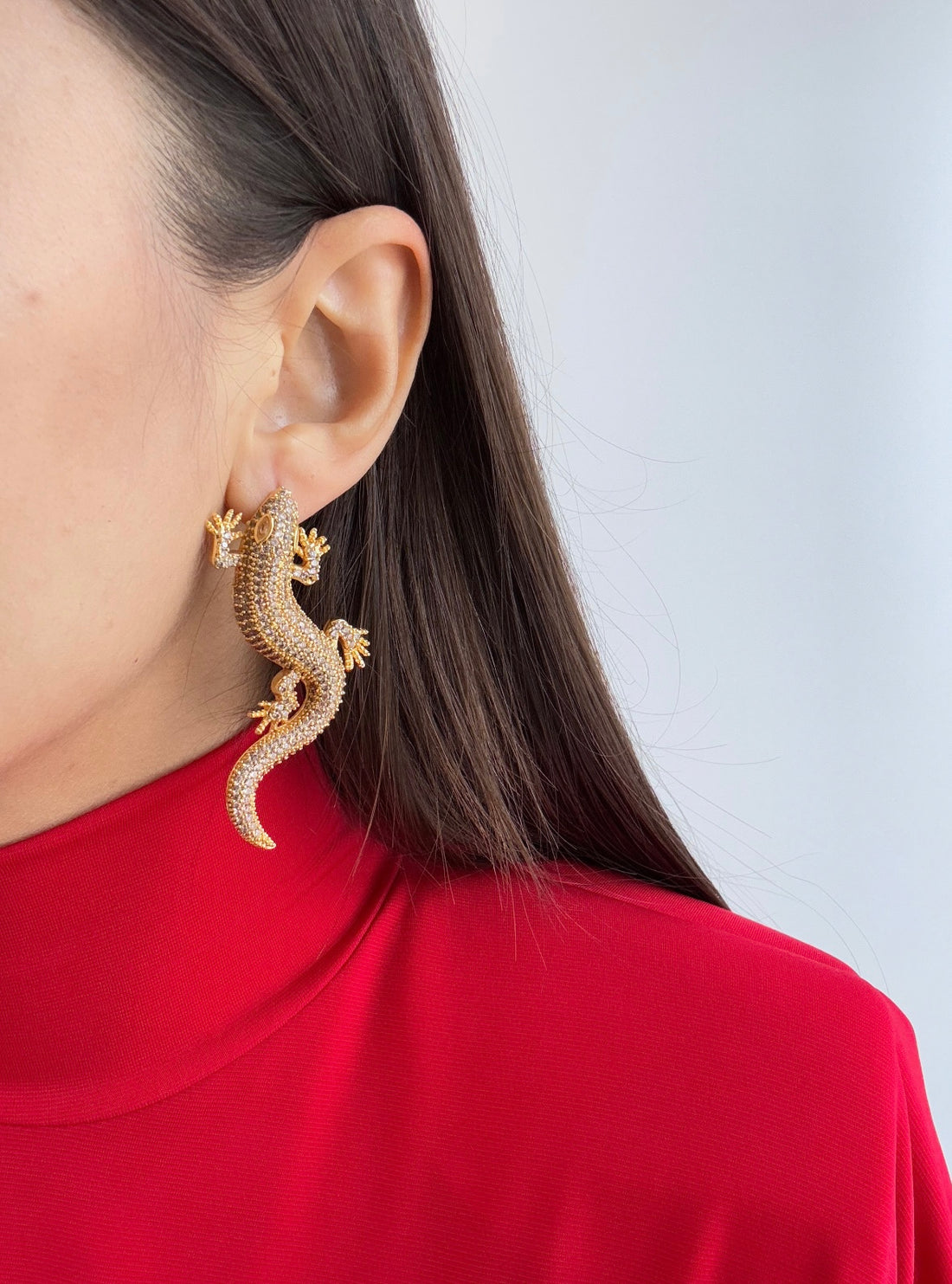 KERTENKELE MODEL ALTIN KAPLAMA KÜPE