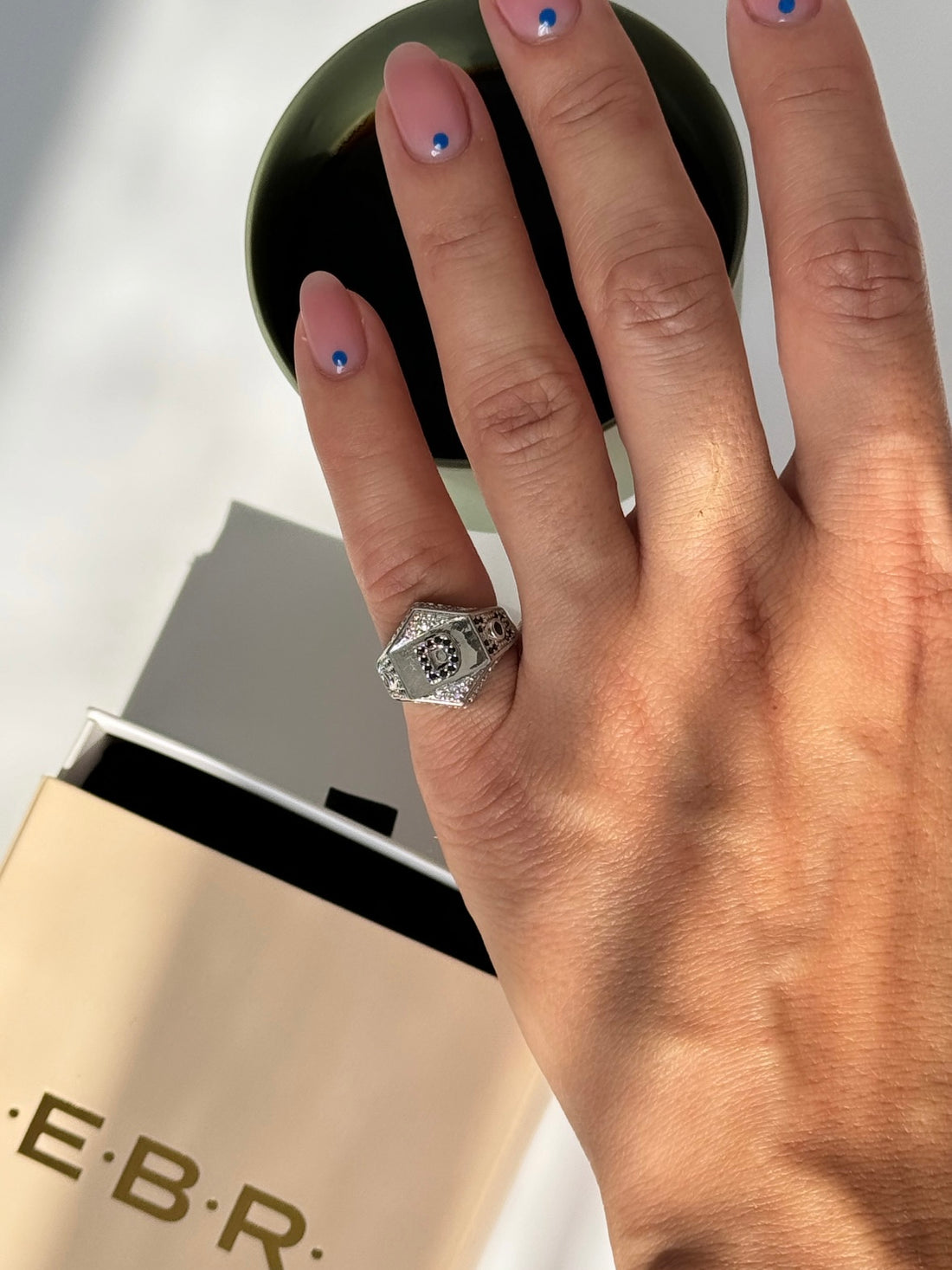 İTHAL D HARF AYARLANABİLİR SİLVER SERÇE PARMAK YÜZÜK