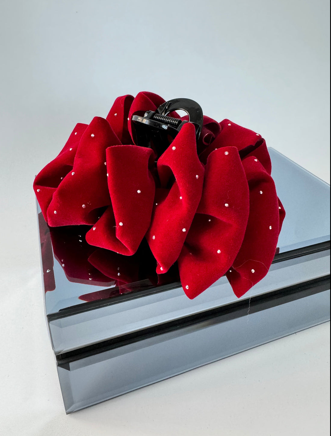 İTHAL KIRMIZI KADİFE MANDAL TOKA