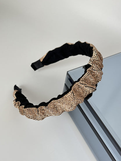 EFRUZ İTHAL BÜZGÜLÜ BRONZ KRİSTAL TAŞLI TAÇ