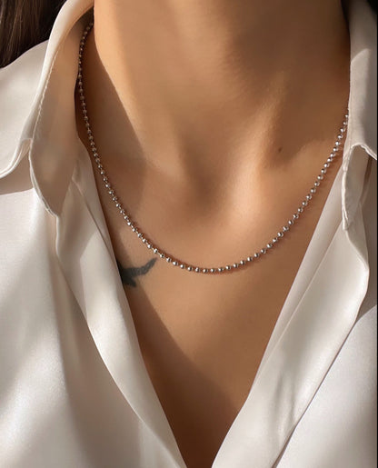 ASHA İTHAL DORİKA SİLVER ÇELİK KOLYE