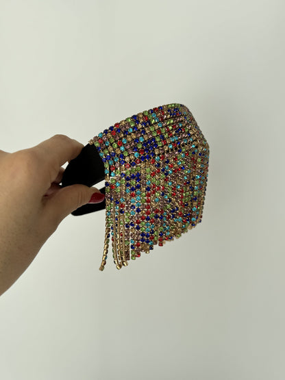 EARTHA İTHAL TASARIM RENKLİ TAŞLI KAHKÜLLÜ KINA TAÇ