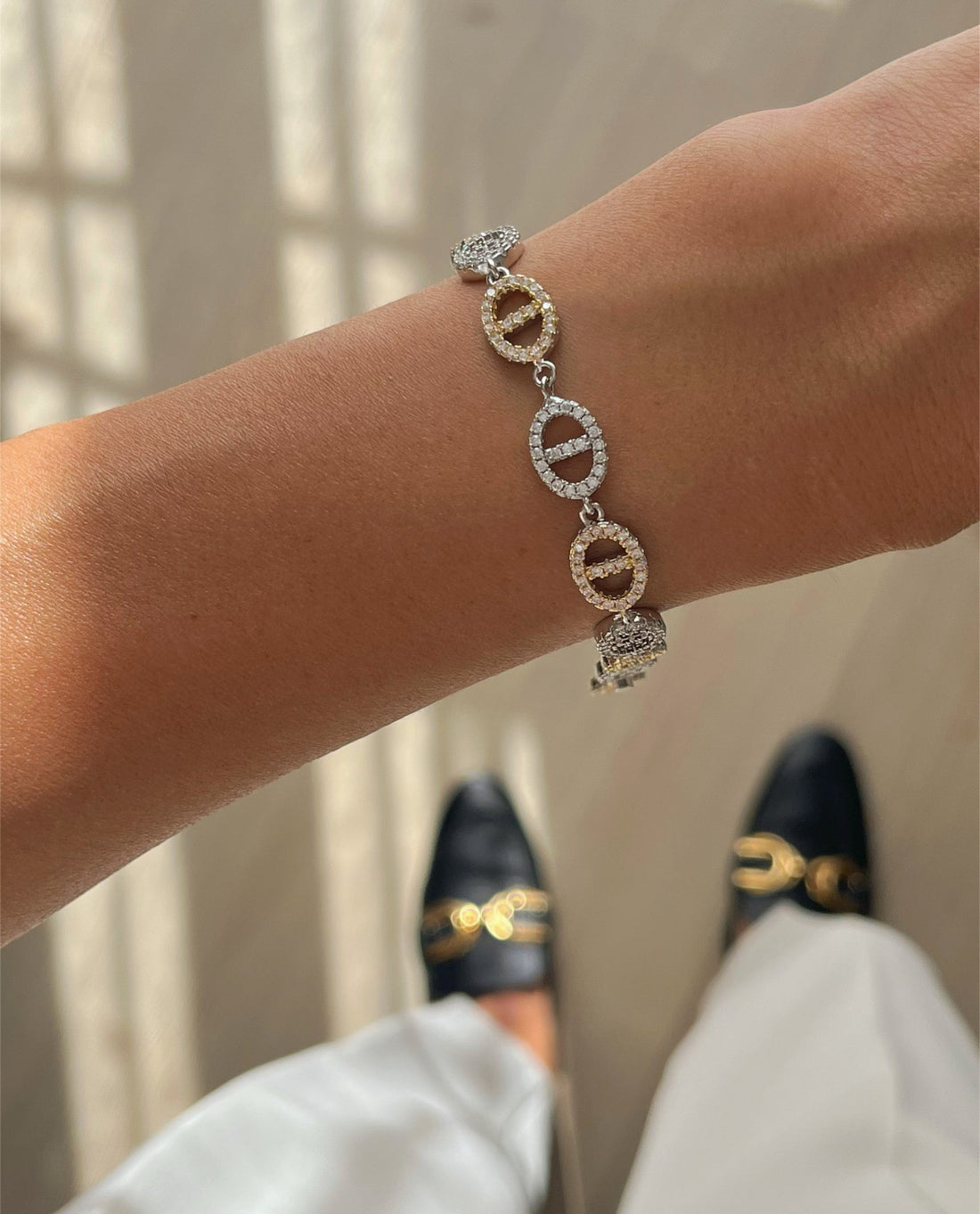 İTHAL ZİRKON TAŞLI ZİNCİR BİLEKLİK