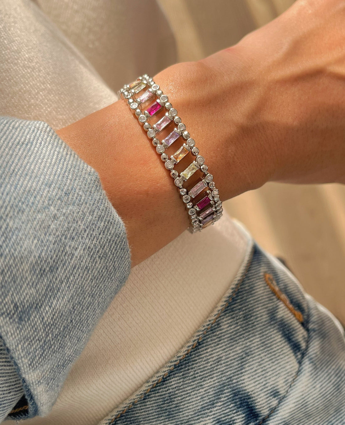 RENKLİ BAGET TAŞLI BİLEKLİK