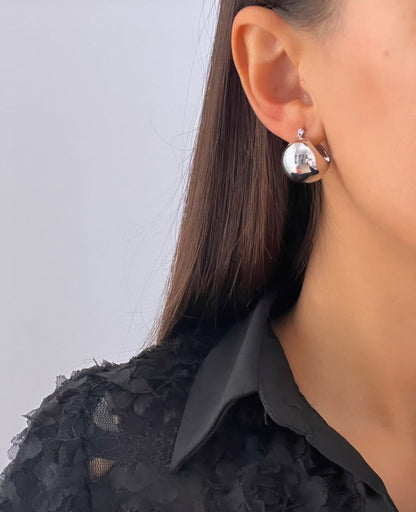 İTHAL SİLVER TOP KÜPE