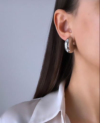 İTHAL PAC-MAN BOMBELİ SİLVER KÜPE