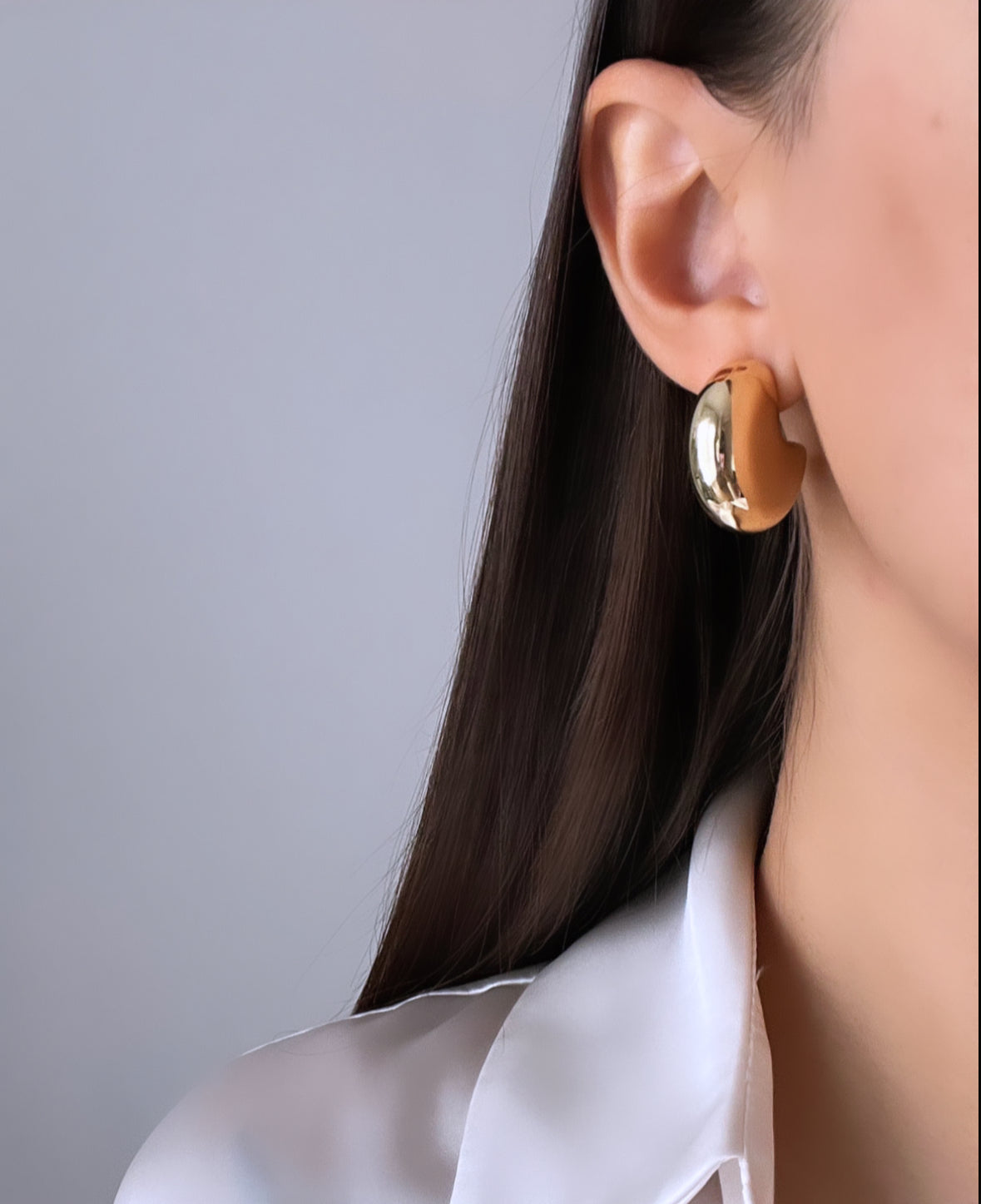 İTHAL PAC-MAN BOMBELİ GOLD KÜPE