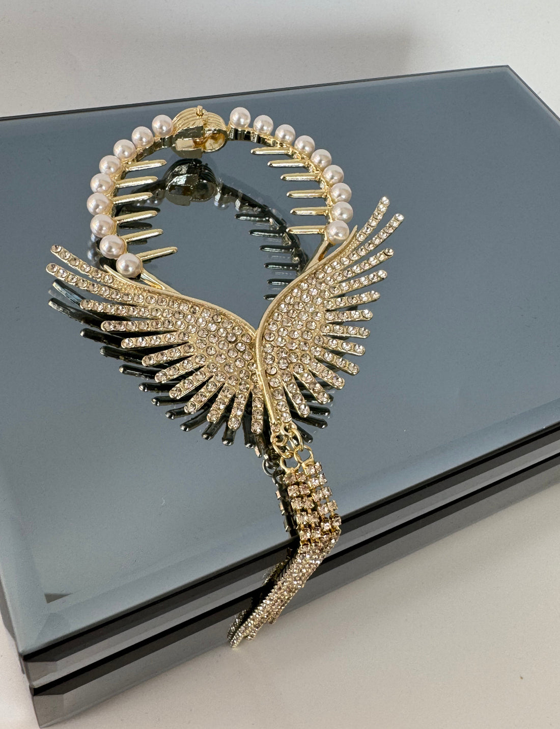 İTHAL MELEK KANADI METAL BALERİN TOPUZ TOKASI