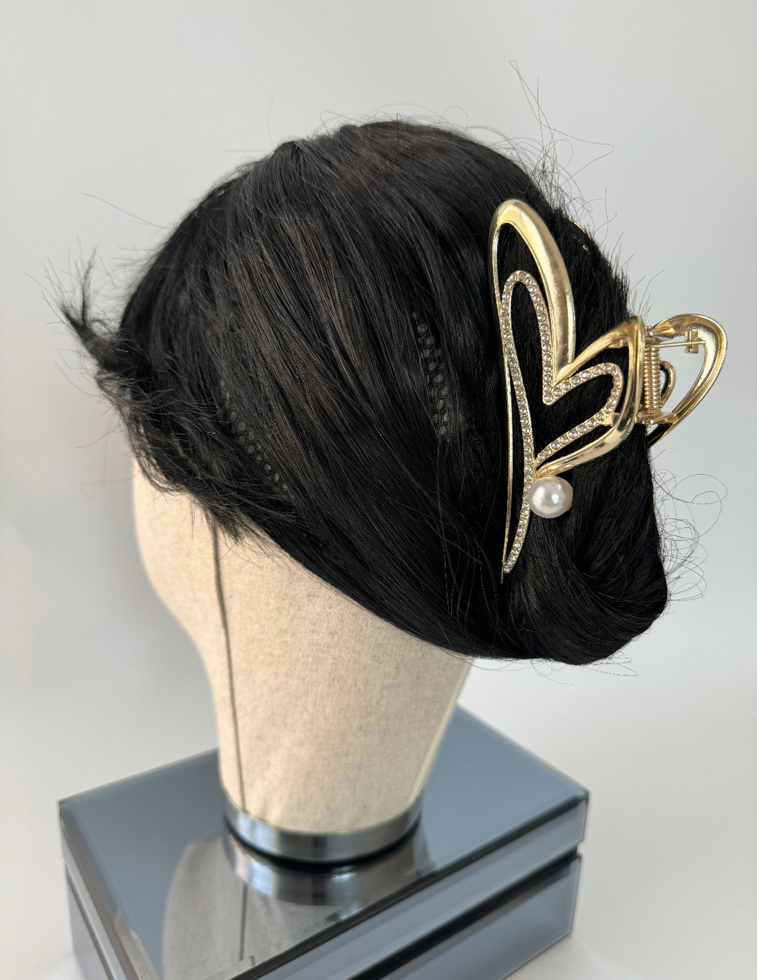 İTHAL KALP DETAYLI GOLD METAL MANDAL TOKA